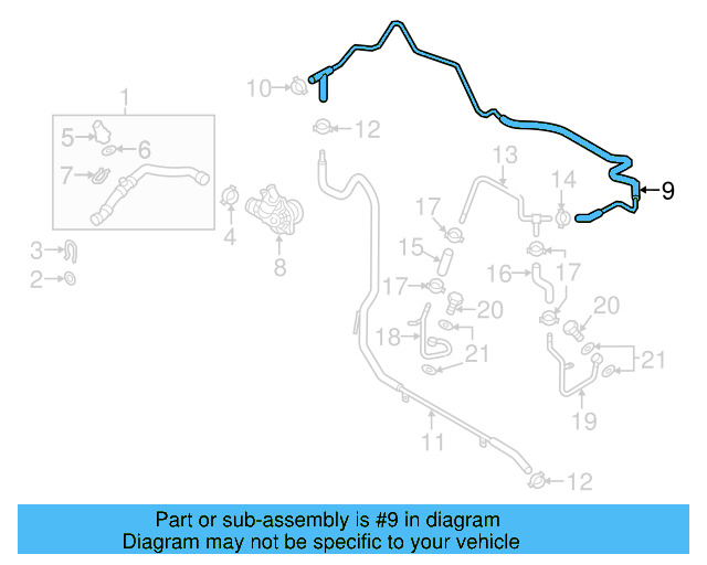 Reservoir Hose 7P6-122-447-P - View 3