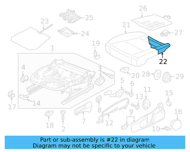 Seat Cushion Pad 561-881-376-C - View 2