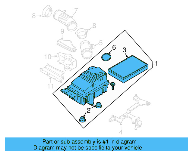 Air Cleaner Assembly 3C0-129-607-AL - View 4
