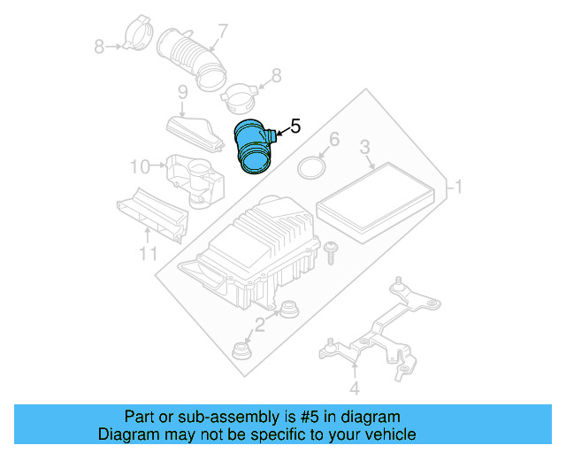 Mass Air Flow Sensor 03H-906-461 - View 5