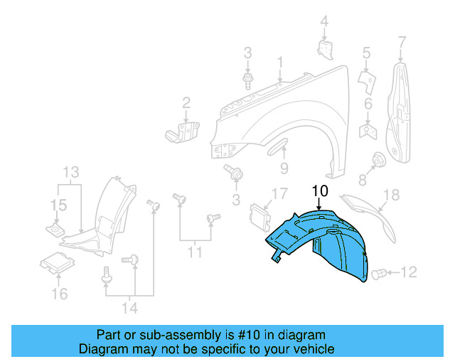Fender Liner 1Q0-805-977-A - View 3