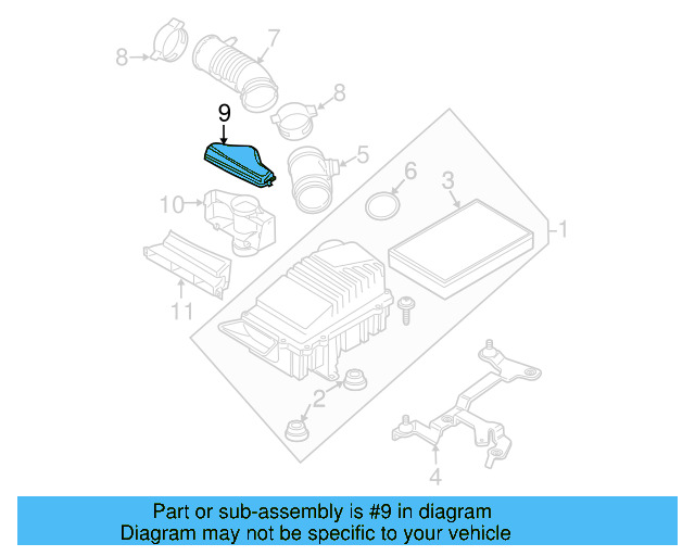Duct Cover 1K0-805-965-F-9B9 - View 7