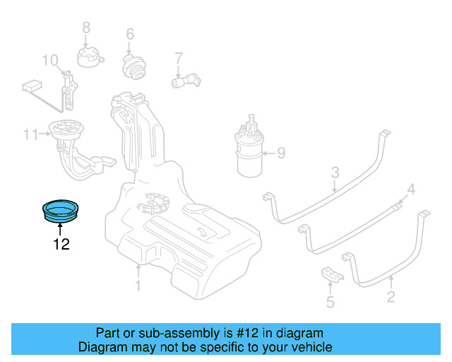 Fuel Pump Tank Seal 4B0-919-133 - View 6
