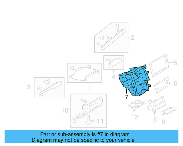 Instrument Panel Center Support 5K0-858-005-E - View 11