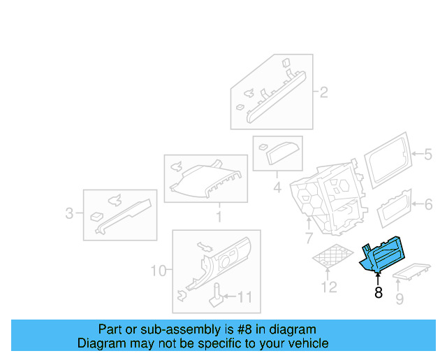 Storage Compartment Insert 1K0-858-169-9B9 - View 17