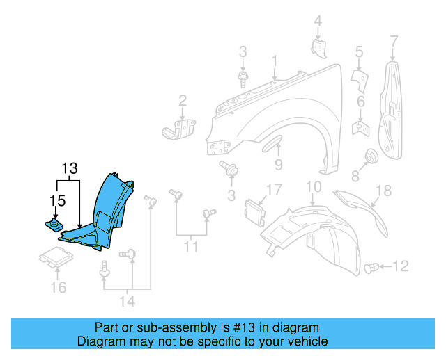 Front Extension 1Q0-805-912-A - View 3