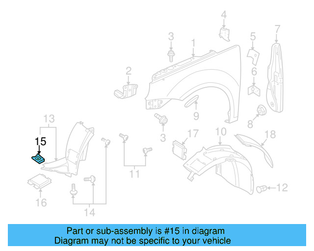 Fender Liner U N-909-591-01 - View 88