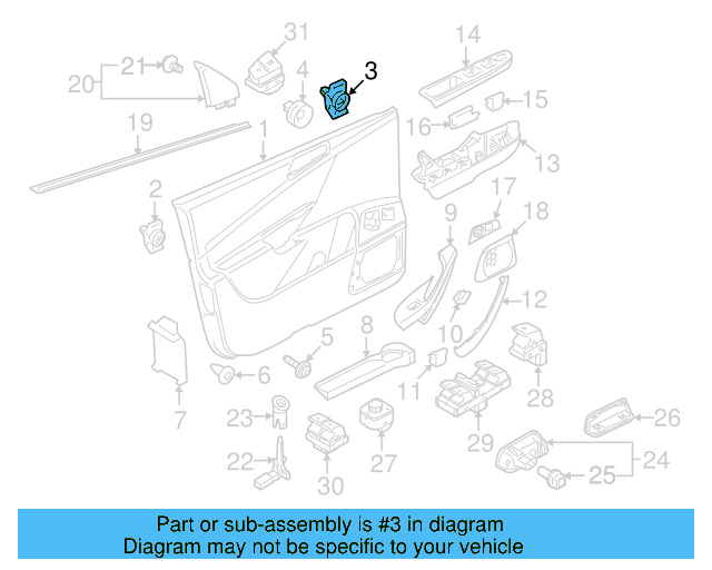 Door Trim Panel Retainer 6Q0-868-297 - View 13