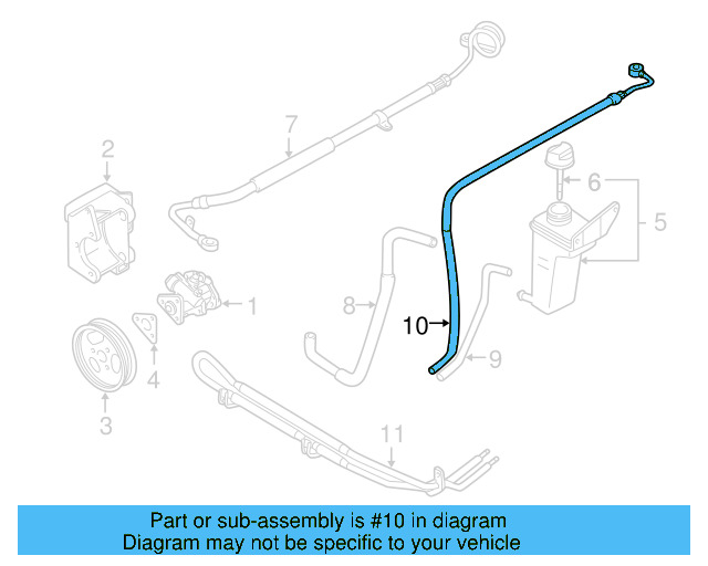 Power Steering Return Hose 3B1-422-891-B - View 3