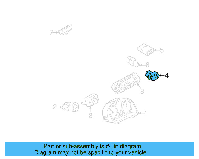 Air Bag Lamp 1Q0-919-234-B - View 3