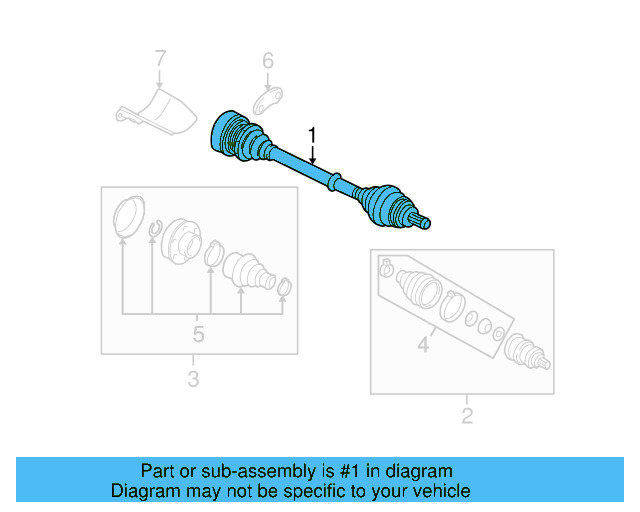 Axle Assembly 3C0-407-271-AJ - View 20