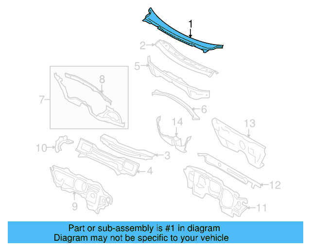 Cowl Vent Panel 1Q1-819-403-9B9 - View 2
