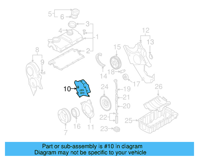 Center Timing Cover 045-109-147-A - View 4