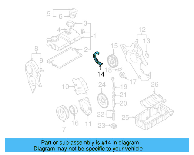 Timing Belt 038-109-119-P - View 8