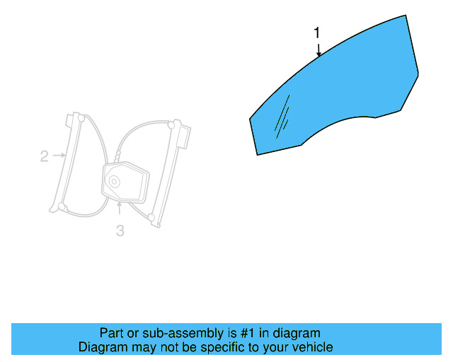 Door Glass 1Q0-845-201-C - View 3