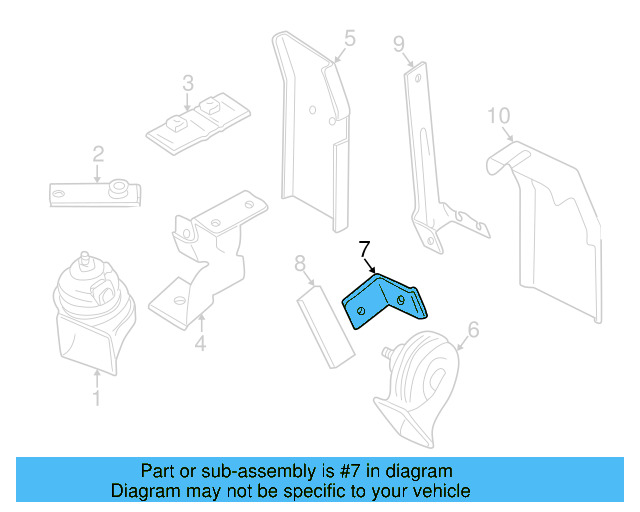 Low Note Horn Bracket 701-951-185-C - View 3