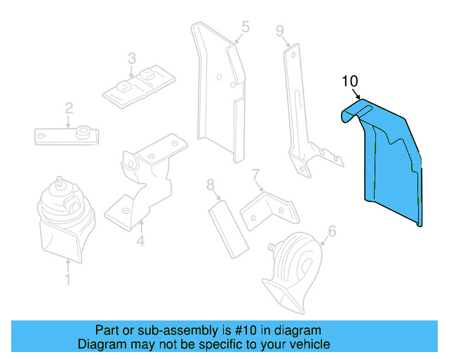 Low Note Horn Bracket 701-951-203 - View 4