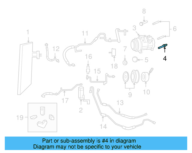 Compressor Mount Stud WHT-004-537 - View 6