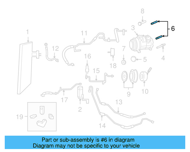 Compressor Mount Stud WHT-004-525 - View 5