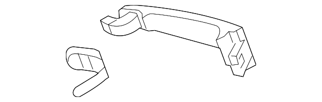 Handle, Outside (Unpainted) 1k5837205gru - View 2