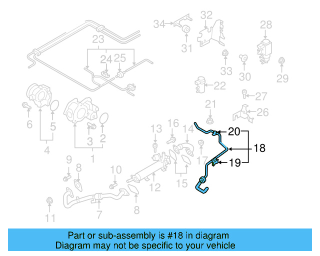 Connector Tube 03L-131-605-H - View 7