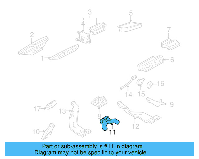 Front Duct 3C0-819-655-A - View 5