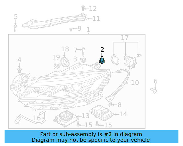 Headlamp Assembly Link Bolt WHT-003-214 - View 48