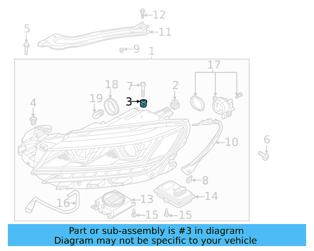 Headlamp Assembly Link Bolt WHT-003-214 - View 53