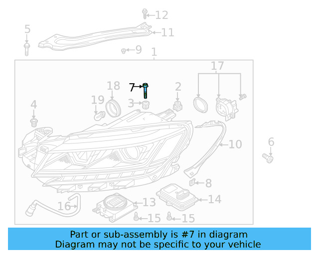 Headlamp Assembly Bolt WHT-007-527 - View 47