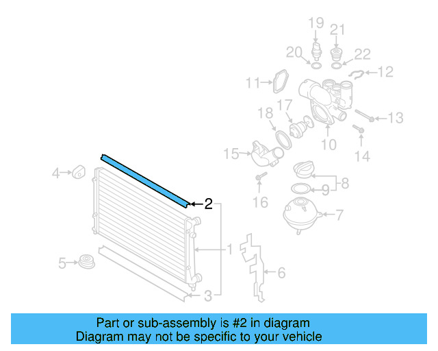 Radiator Upper Seal 1K0-121-345-C - View 5