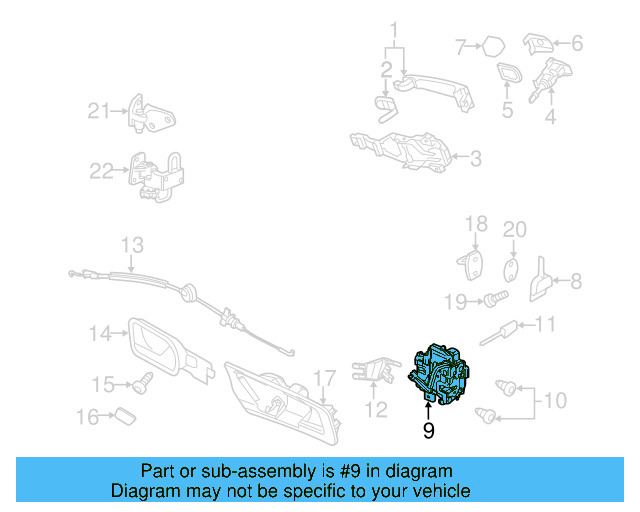 Lock Actuator 1P1-837-016-A - View 3