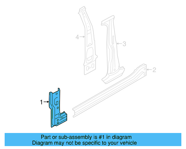Hinge Pillar Reinforced 5G0-809-203-A - View 5