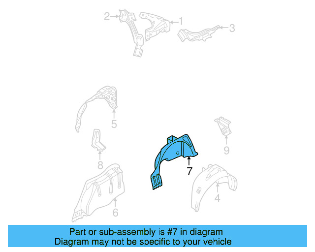 Wheelhouse Bracket 3B5-809-301-A - View 18
