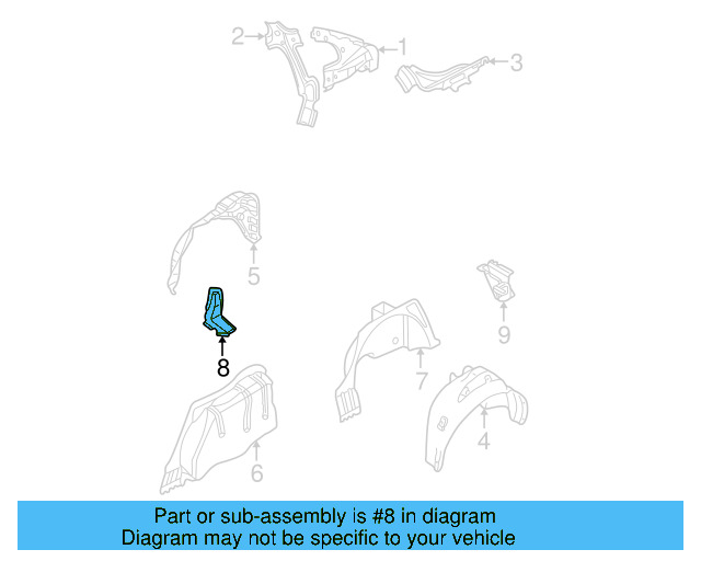 Wheelhouse Bracket 3B5-809-301-A - View 17