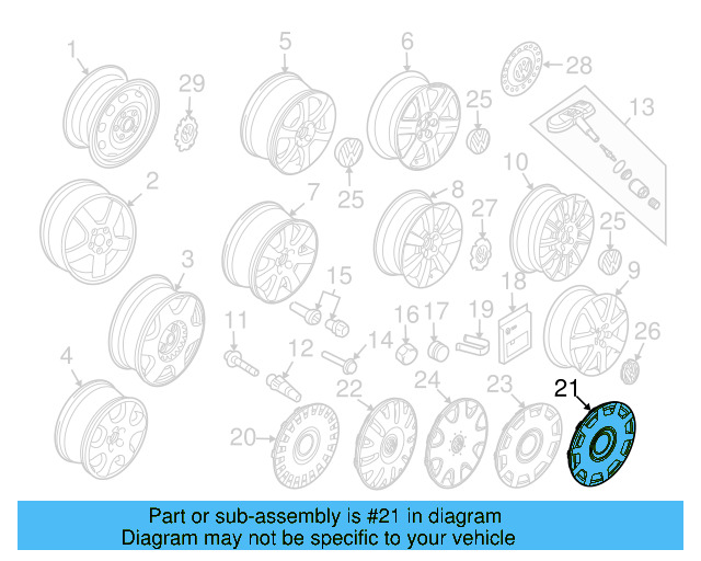 Wheel Cover 1C0-601-147-J-MFX - View 11