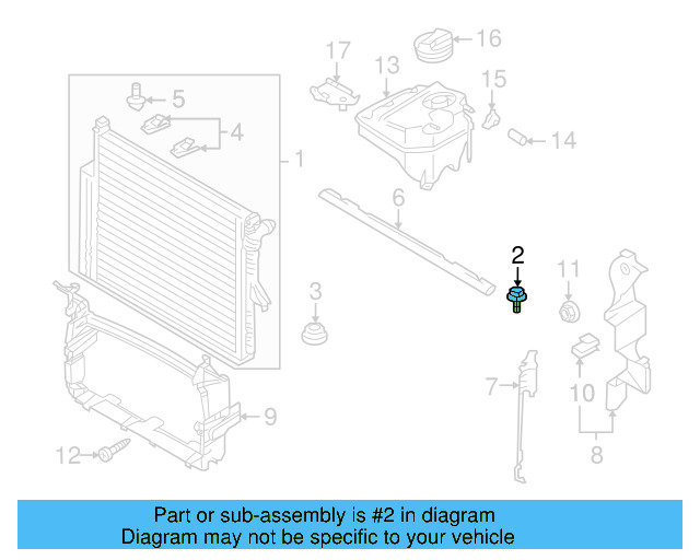 Radiator Upper Insulator 7L0-121-276-A - View 7