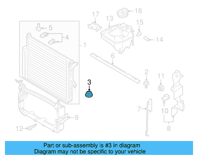 Radiator Lower Insulator 7L0-121-275