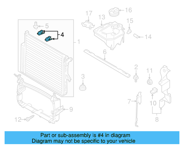 Radiator Lower Bracket 7L0-121-079-A - View 6