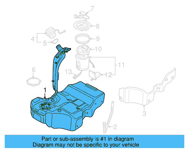 Fuel Tank 3C0-201-055-AB - View 8