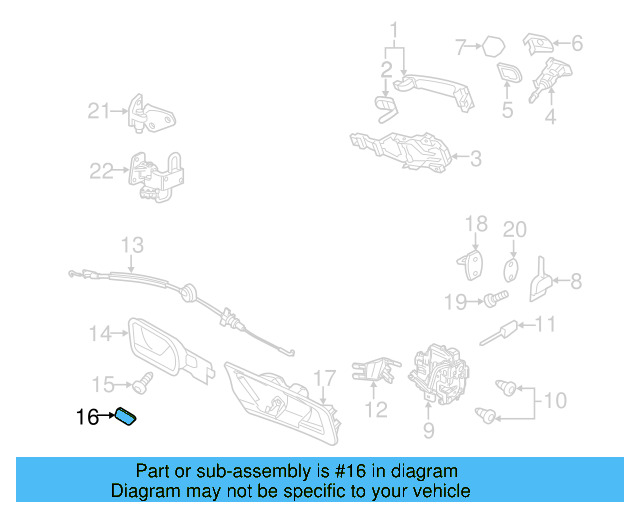Handle, Inside Cap 1Q0-837-111-B-82V - View 6