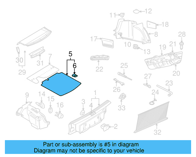 Rear Floor Pan Retainer 1T0-803-274 - View 15
