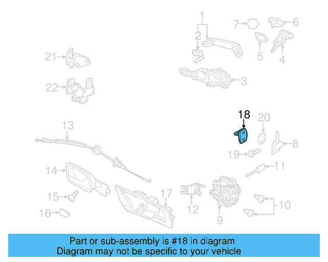 Door Lock Striker Plate 3C0-837-767-A - View 10