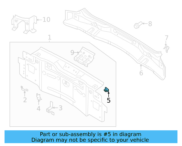 Rear Body Panel Bracket 11A-813-175 - View 5