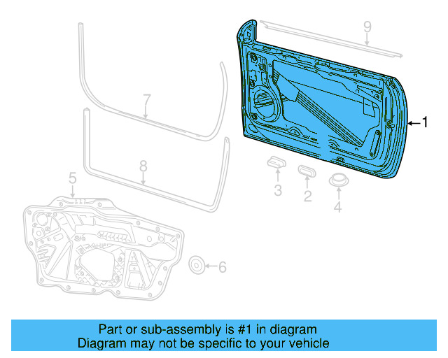 Door Assembly 1Q0-831-055-T - View 3
