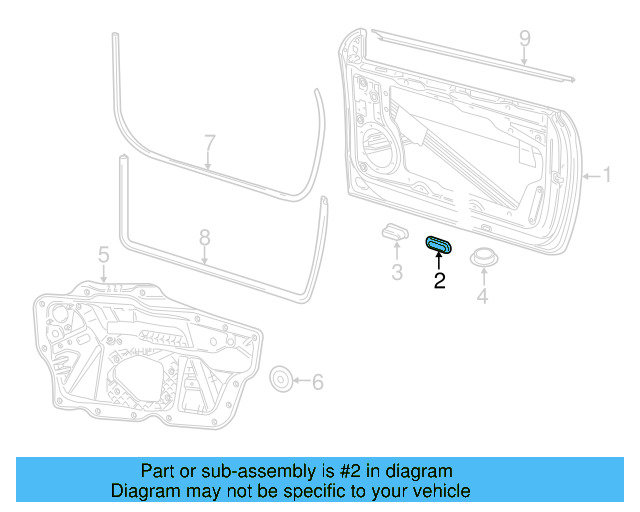 Door Assembly Grommet 1Q0-837-707 - View 3