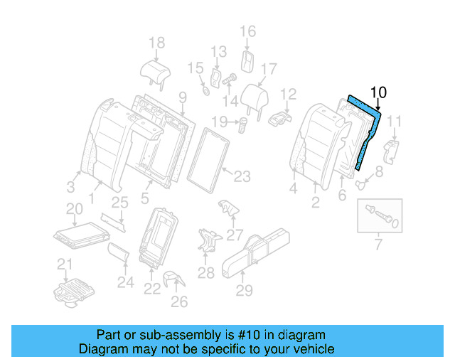 Seat Back Panel 1K0-885-753-J-1BS - View 16