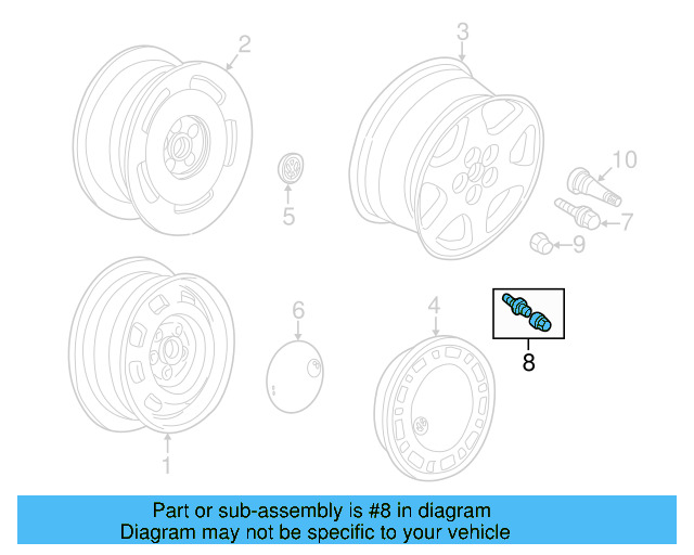 Wheel Bolt 7M0-698-137 - View 5