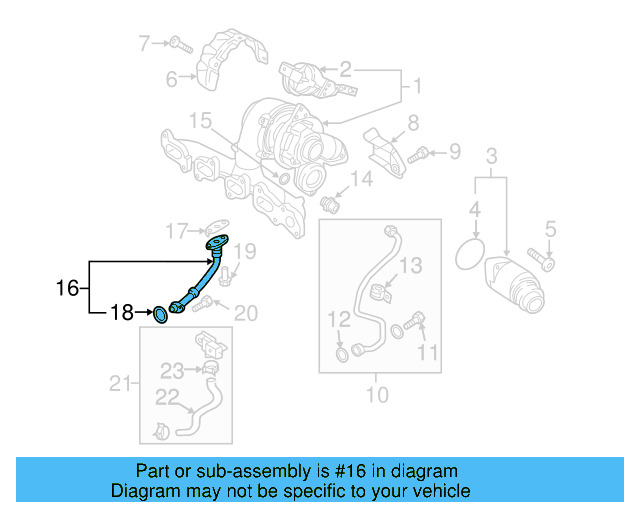 Oil Outlet Tube 04L-145-736-H - View 4
