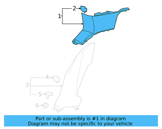 Upper Quarter Trim 5GM-867-288-C-ZA2 - View 8