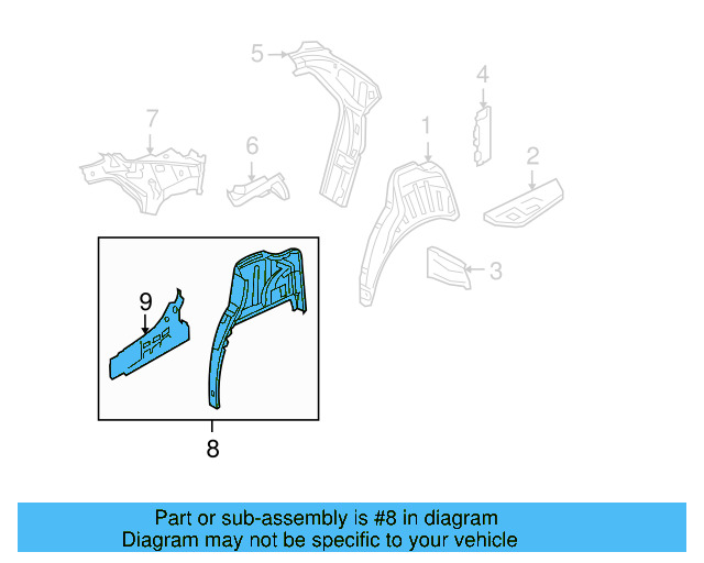Inner Wheelhouse 3D0-802-399-D - View 3